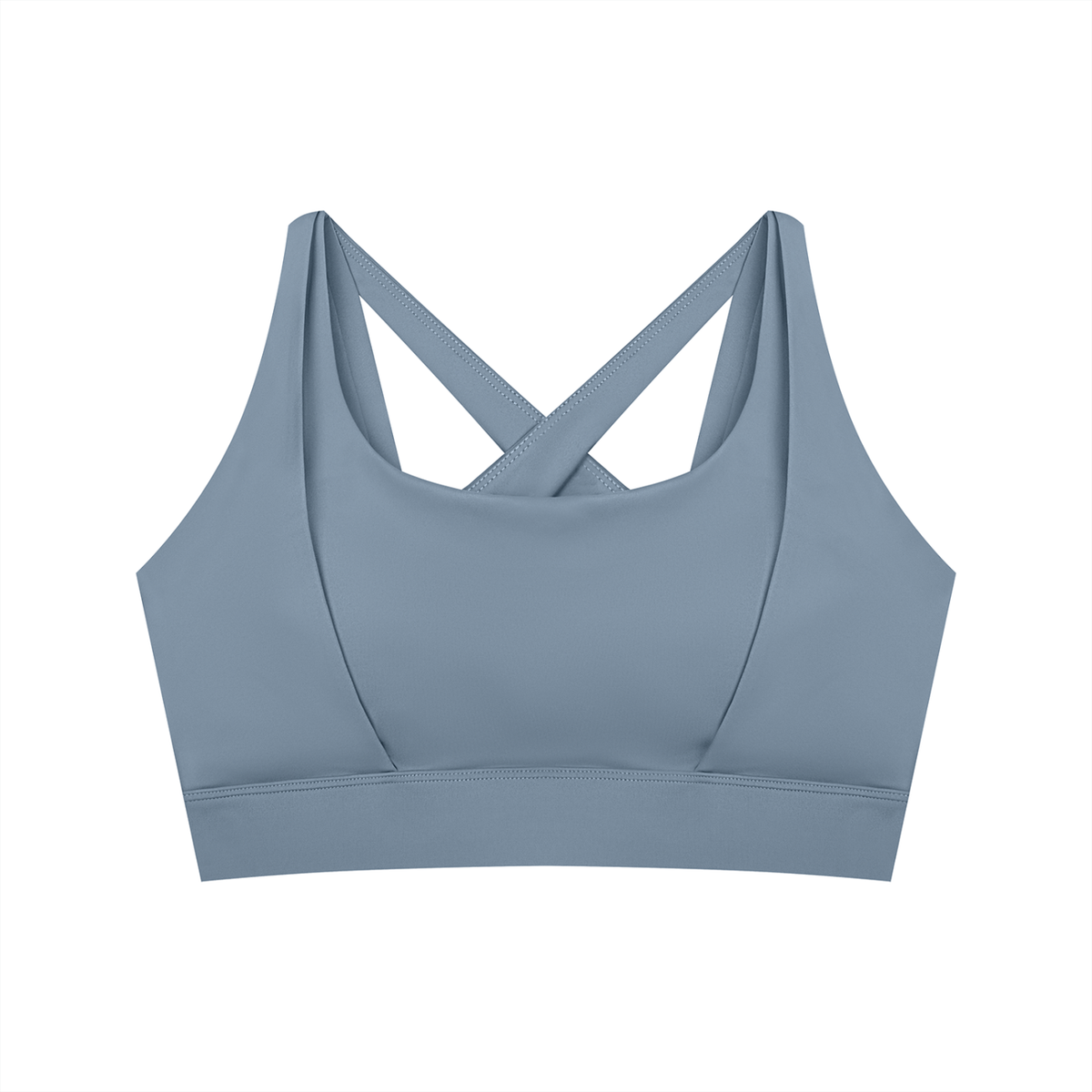 Women's Cropped Yoga Sports Bra in gray blue
