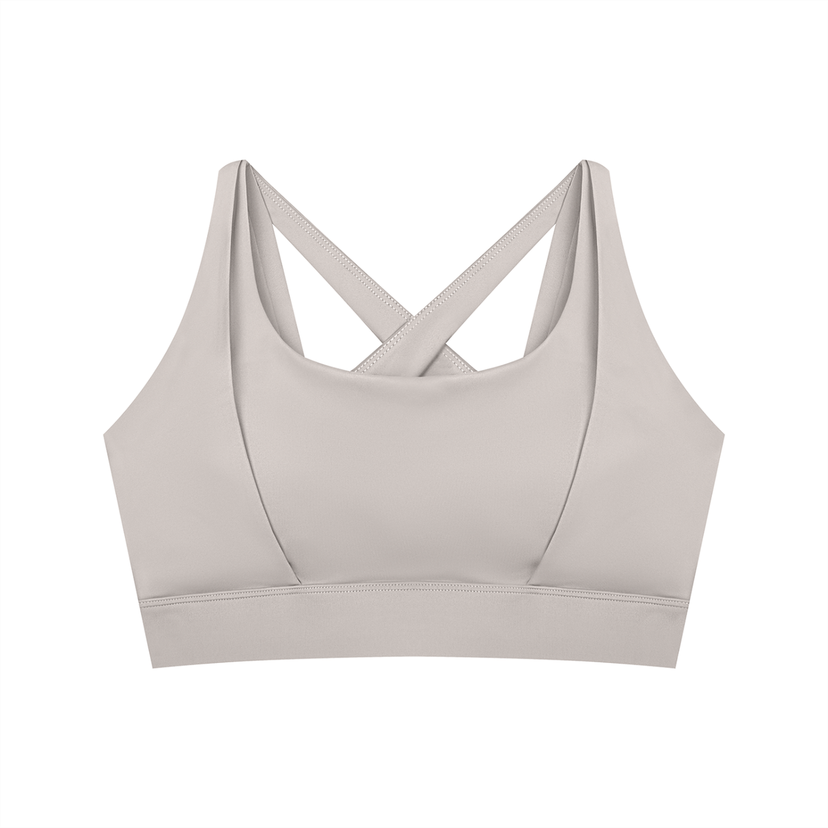 Women's Cropped Yoga Sports Bra in light gray