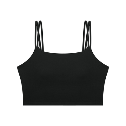 Women's Cropped Yoga Tank Top in black