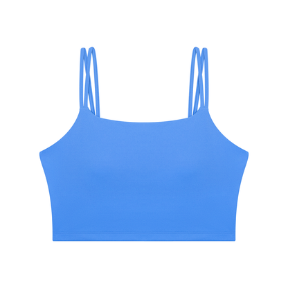 Women's Cropped Yoga Tank Top in blue