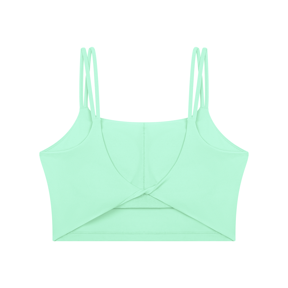 Women's Cropped Yoga Tank Top in mint green, alternate angle