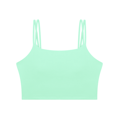 Women's Cropped Yoga Tank Top in mint green