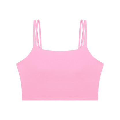 Women's Cropped Yoga Tank Top in pink