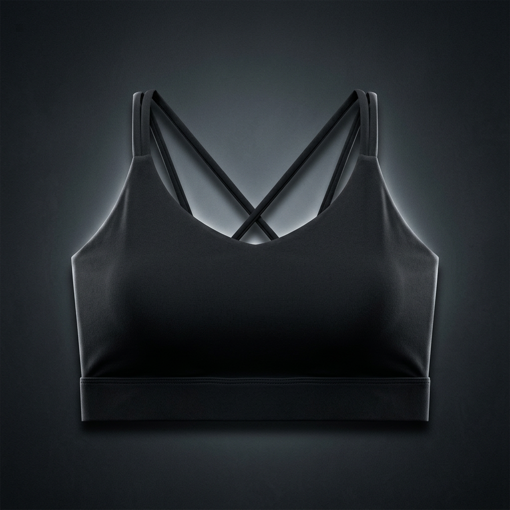 Women's Cross-Over Cropped Yoga Sports Bra, view 1