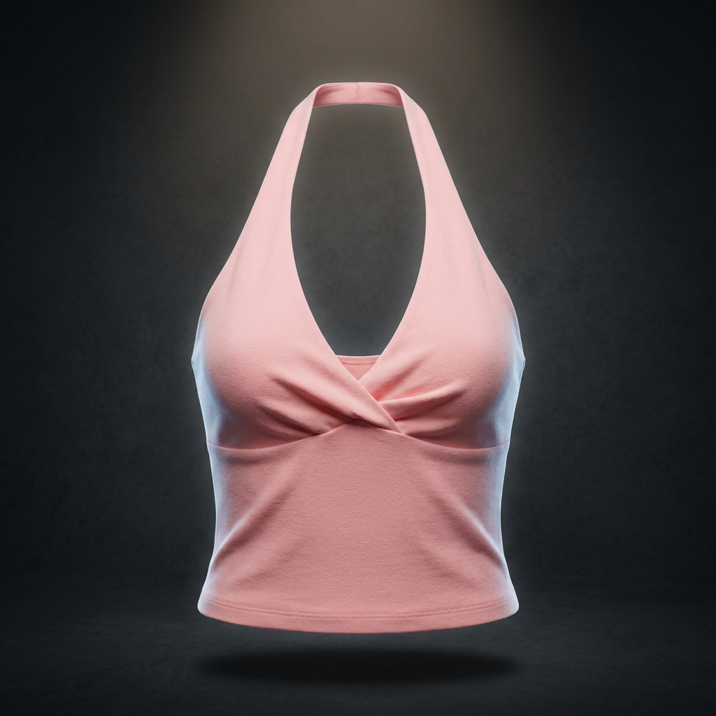 Women's Cross-Over Ruched Halter Yoga Tank Top, view 1