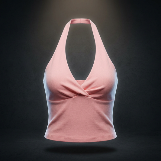 Women's Cross-Over Ruched Halter Yoga Tank Top, view 1