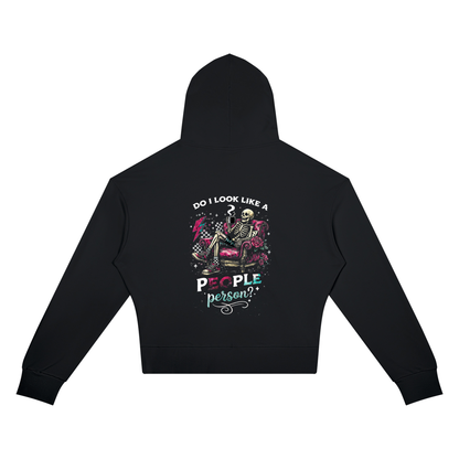 Women’s Do I Look Like a People Person Cropped Hoodie - Black