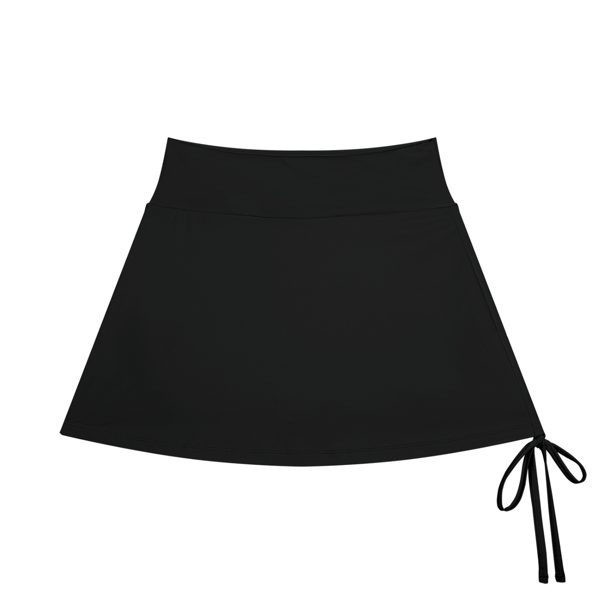 Women's Drawstring A-Line Yoga Skort in black