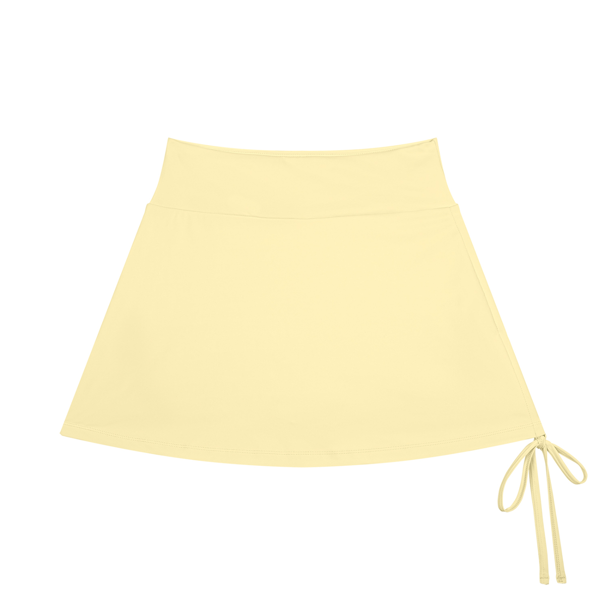 Women's Drawstring A-Line Yoga Skort in light yellow
