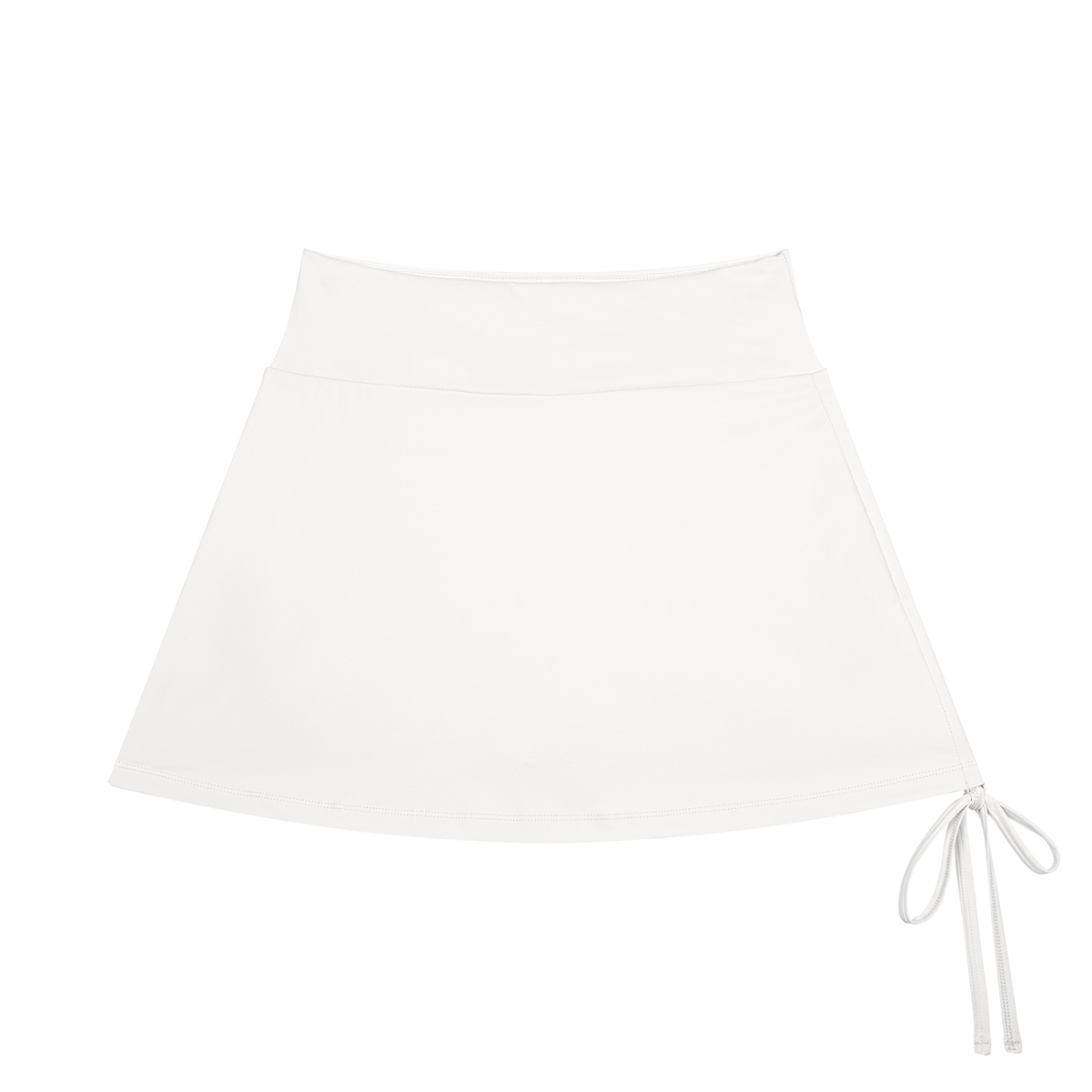 Women's Drawstring A-Line Yoga Skort in white