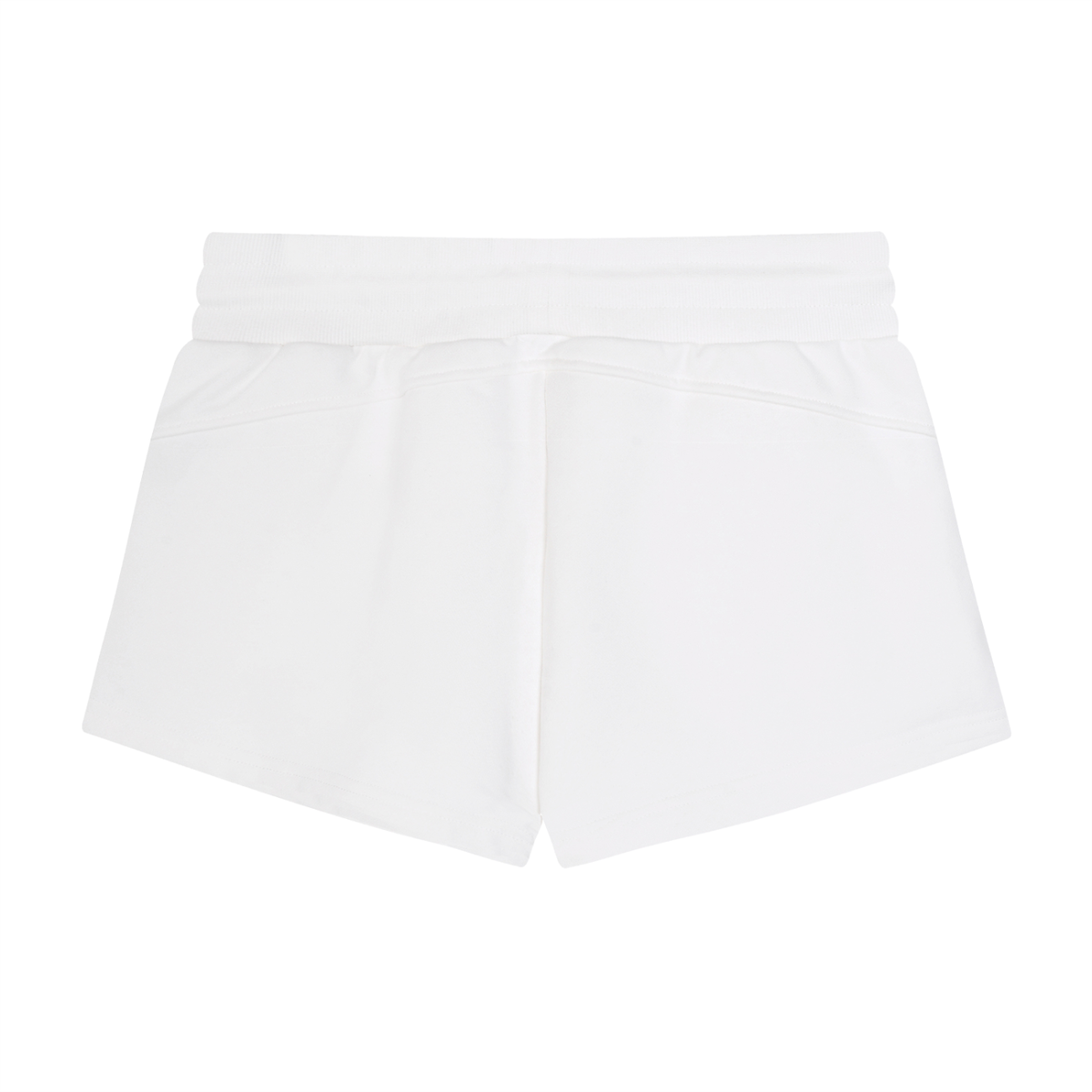 Women's Drawstring Shorts in white, alternate angle