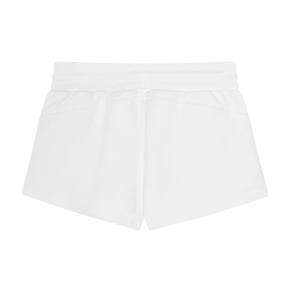Women's Drawstring Shorts in white, alternate angle
