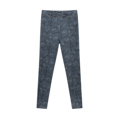 Women's faux denim leggings in jeans blue