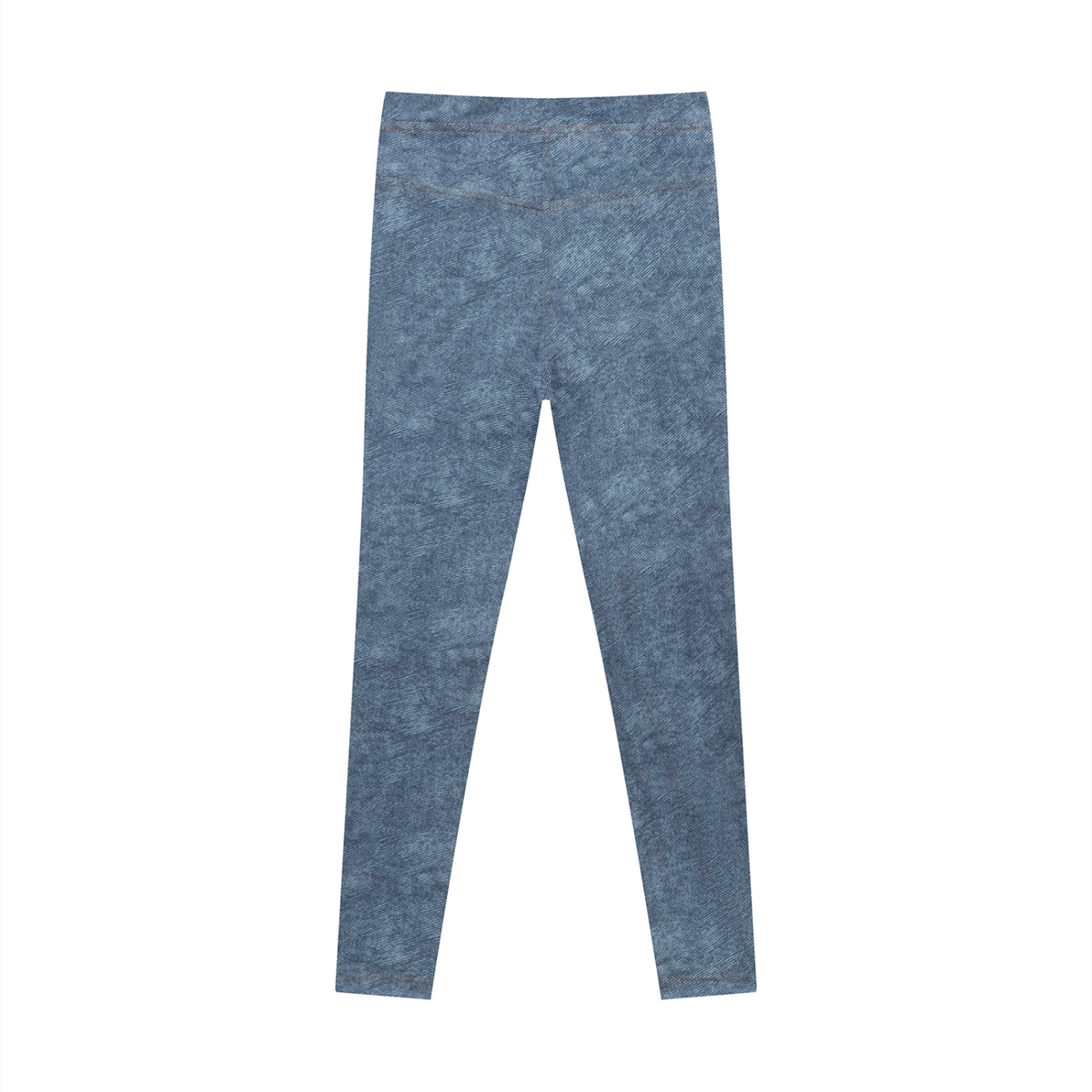 Women's faux denim leggings in light blue, alternate angle