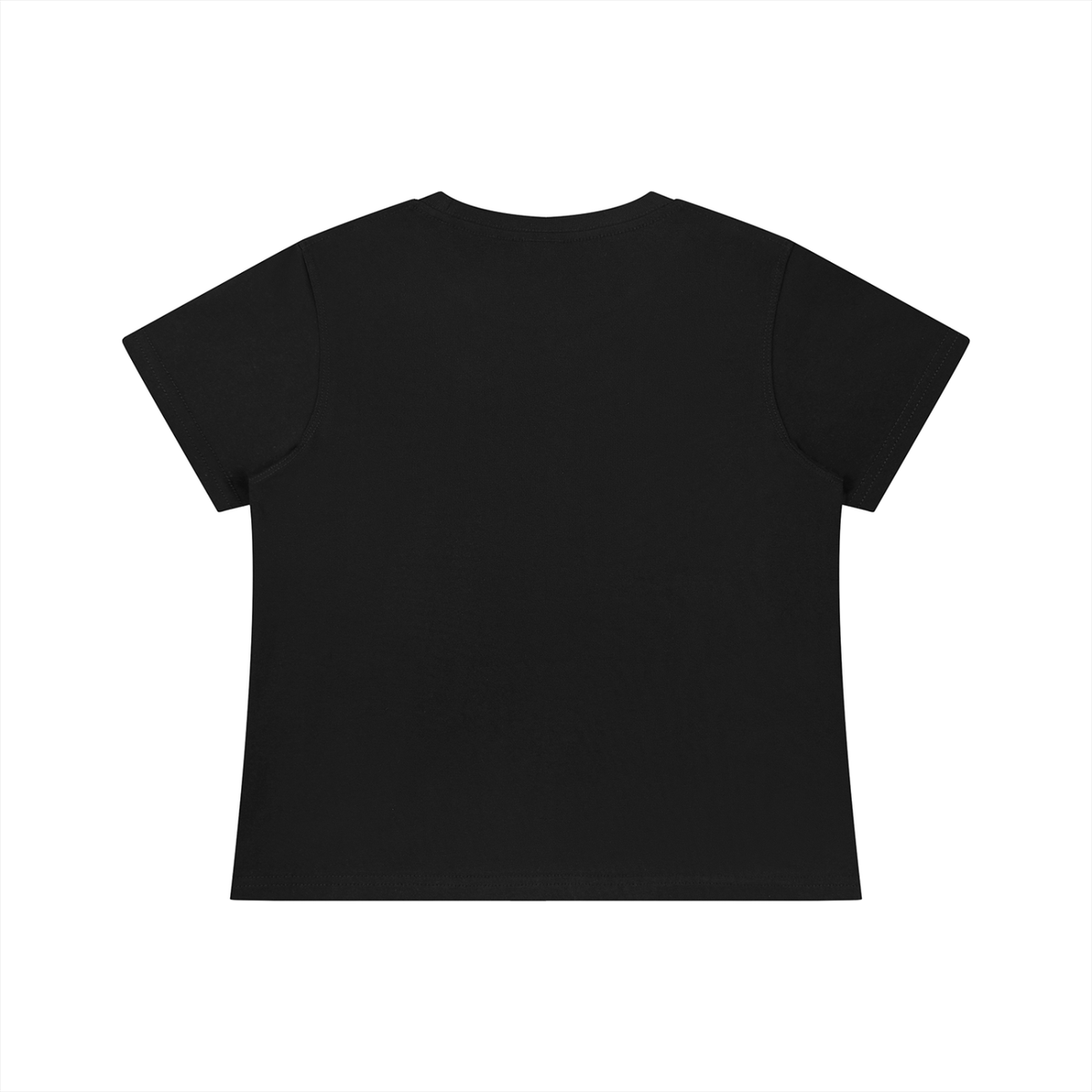 Women's Fitted Baby T-Shirt in black, alternate angle