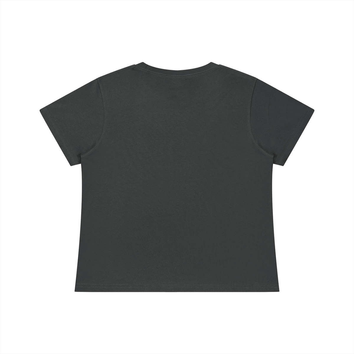 Women's Fitted Baby T-Shirt in dark gray, alternate angle