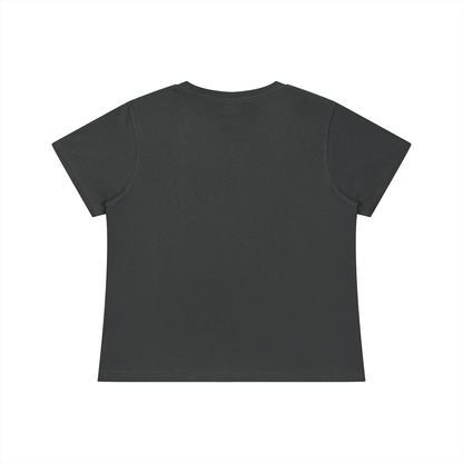Women's Fitted Baby T-Shirt in dark gray, alternate angle