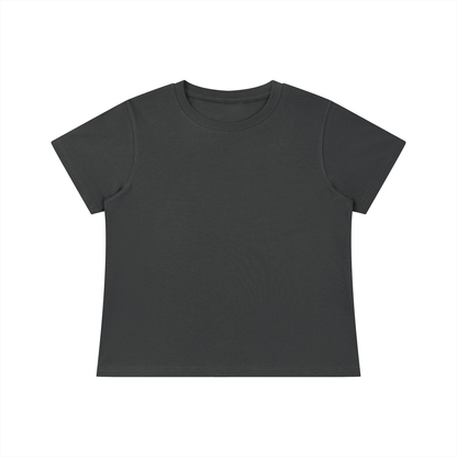 Women's Fitted Baby T-Shirt in dark gray