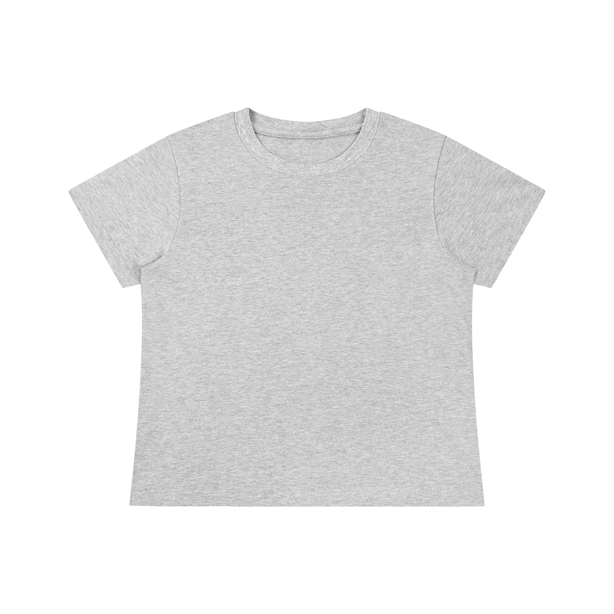 Women's Fitted Baby T-Shirt in flower gray