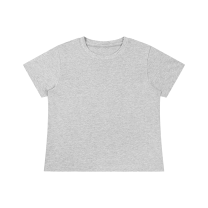 Women's Fitted Baby T-Shirt in flower gray