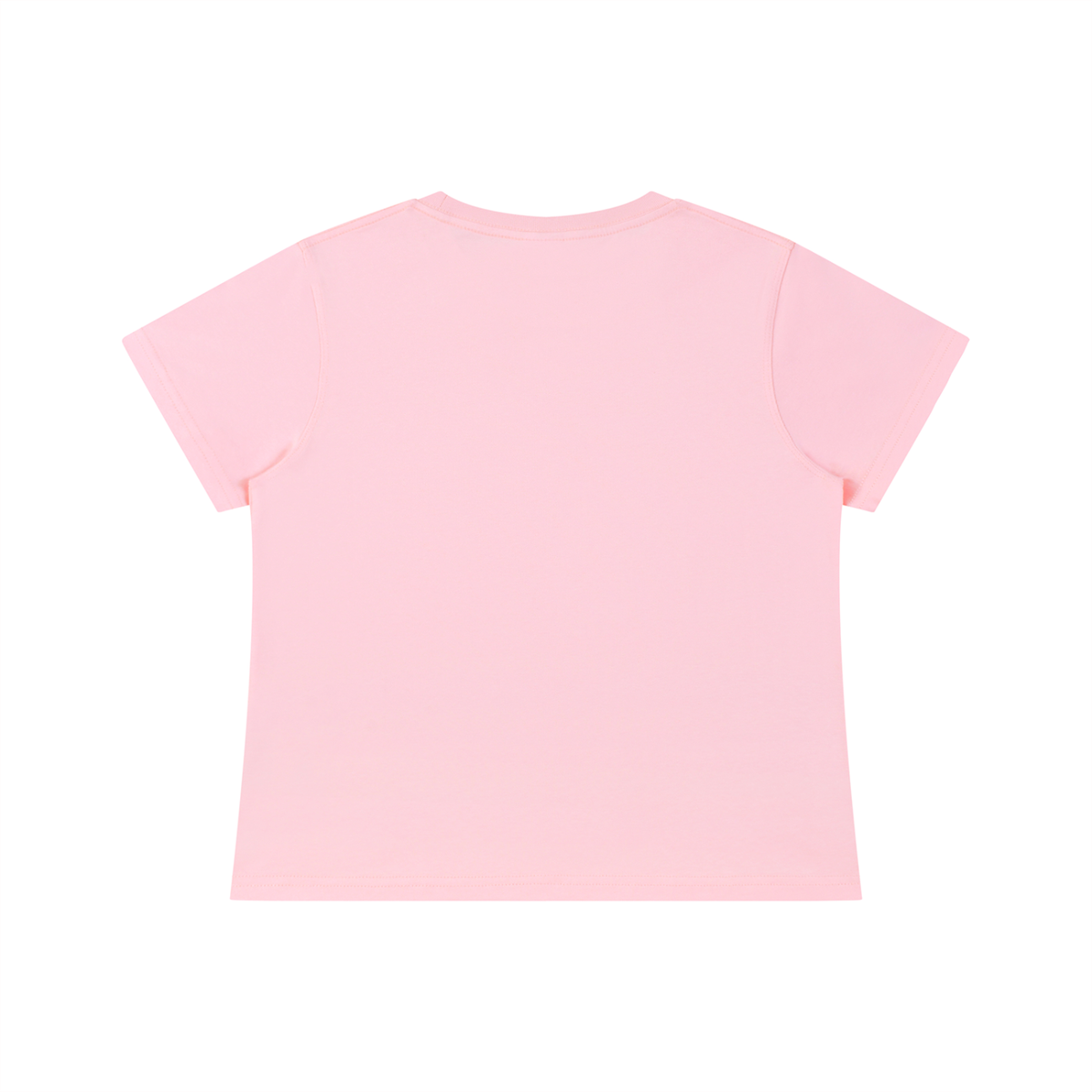 Women's Fitted Baby T-Shirt in pink, alternate angle