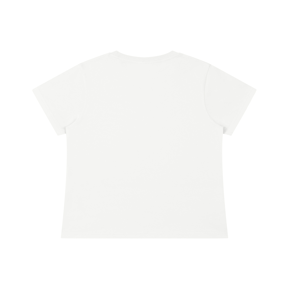 Women's Fitted Baby T-Shirt in white, alternate angle
