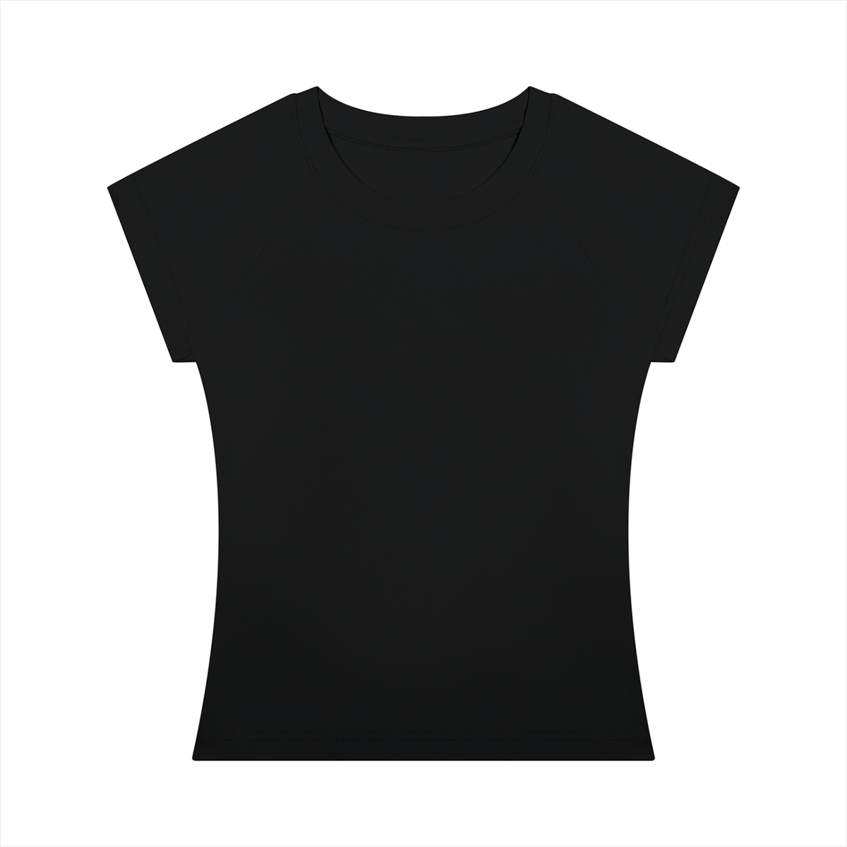 Women's Fitted Crewneck T-Shirt in black