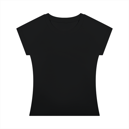 Women's Fitted Crewneck T-Shirt in black