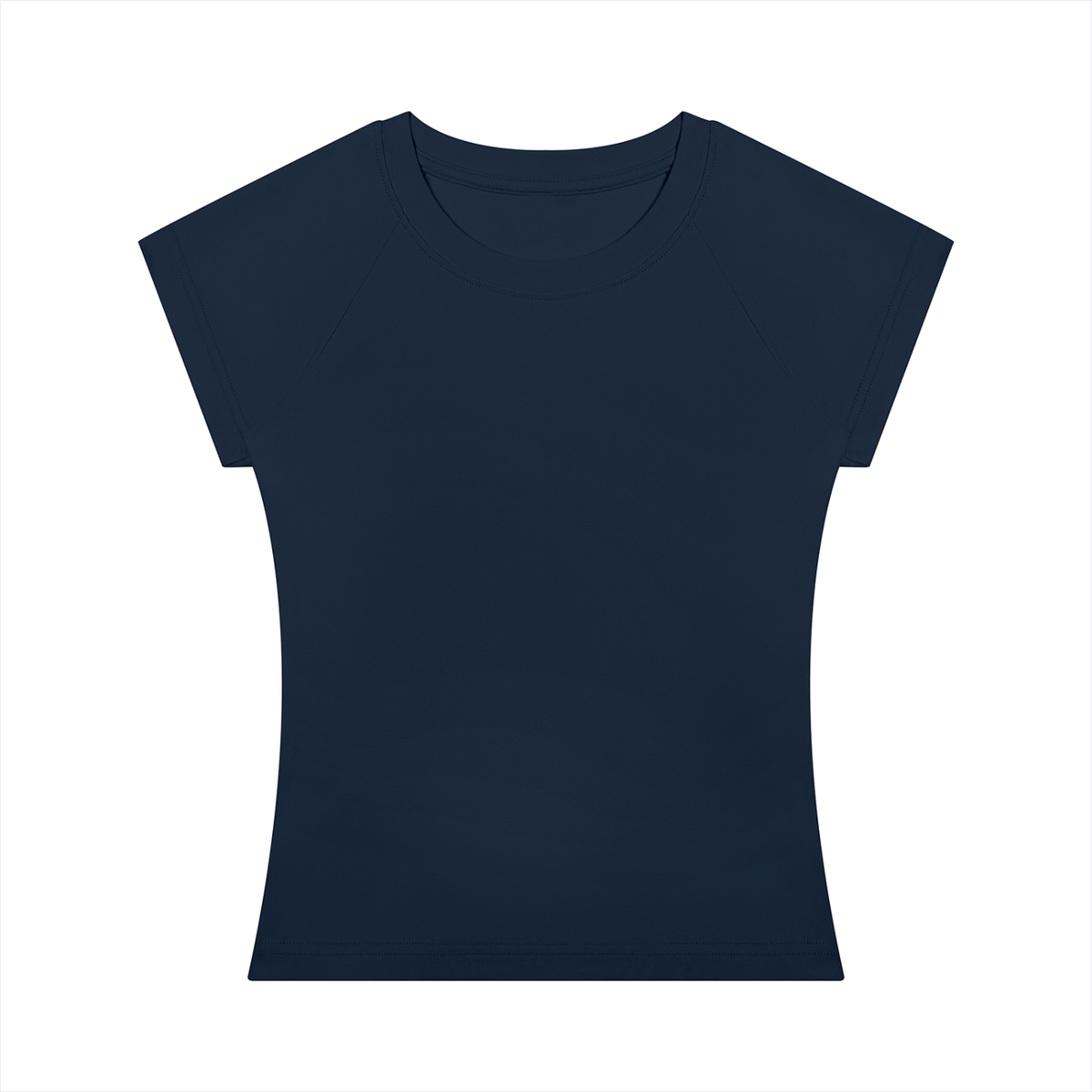 Women's Fitted Crewneck T-Shirt in navy blue