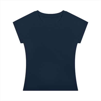 Women's Fitted Crewneck T-Shirt in navy blue