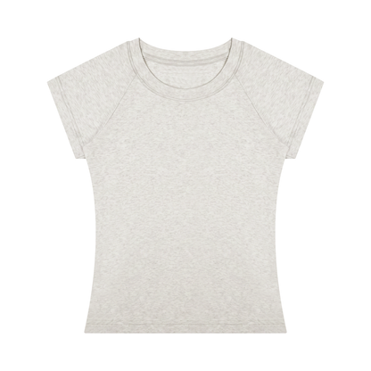 Women's Fitted Crewneck T-Shirt in oat gray