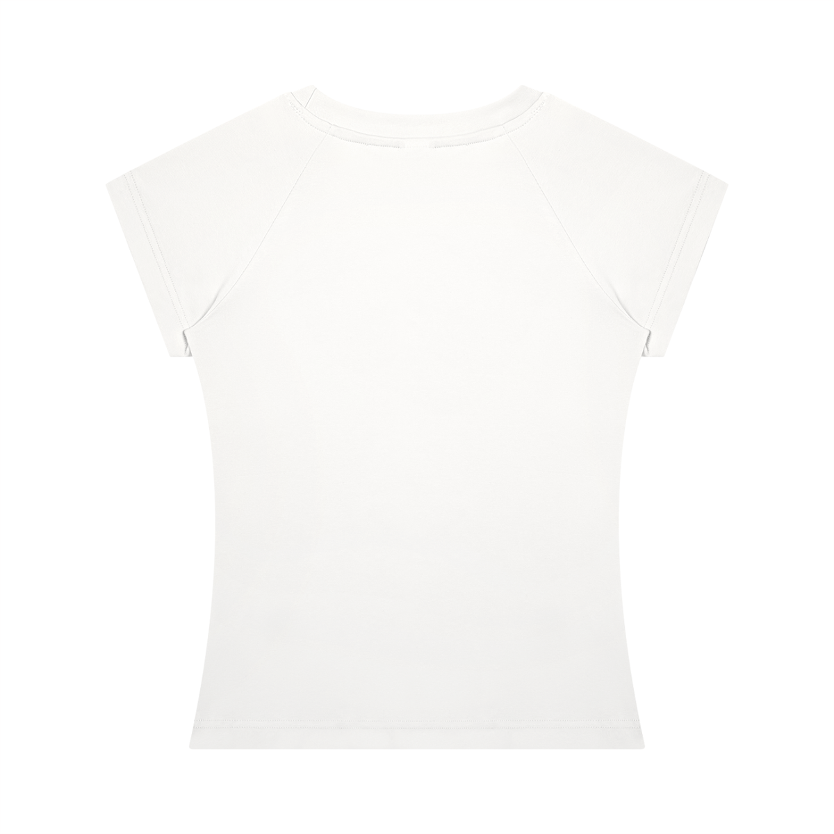 Women's Fitted Crewneck T-Shirt in white, alternate angle