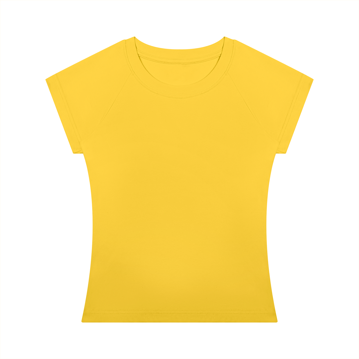 Women's Fitted Crewneck T-Shirt in yellow