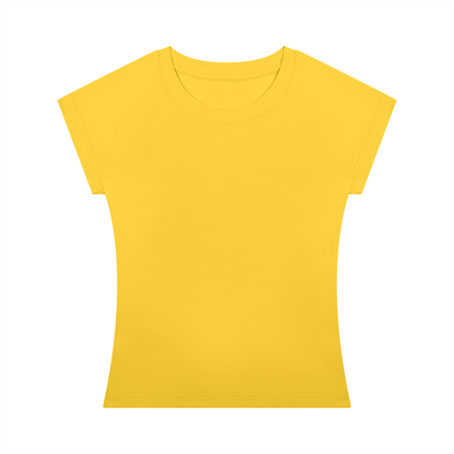 Women's Fitted Crewneck T-Shirt in yellow