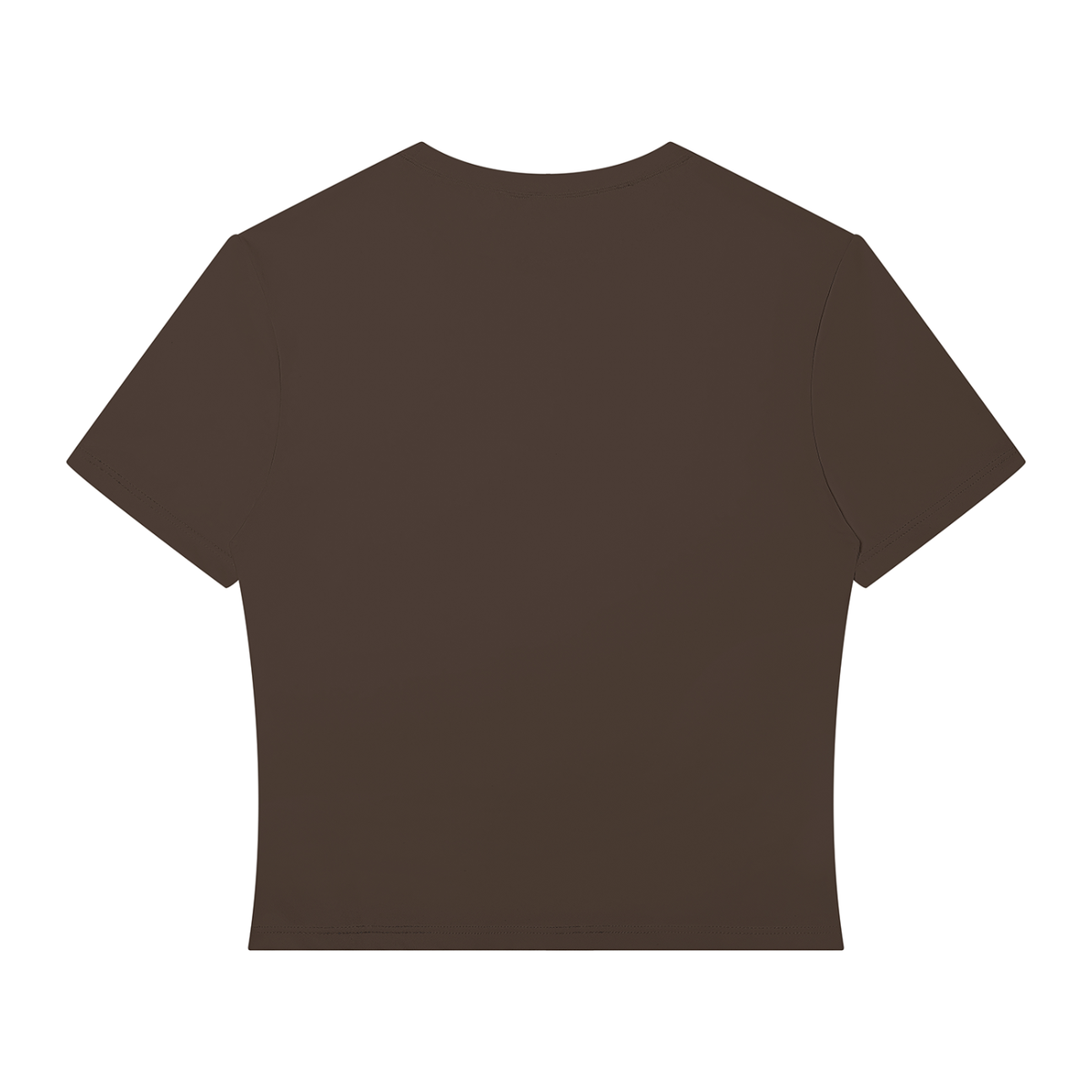 Women's Fitted Performance T-Shirt in coffee, alternate angle