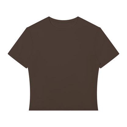 Women's Fitted Performance T-Shirt in coffee