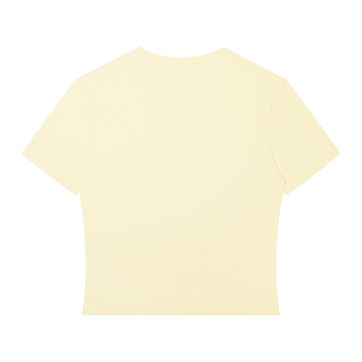 Women's Fitted Performance T-Shirt in light yellow, alternate angle