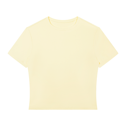 Women's Fitted Performance T-Shirt in light yellow