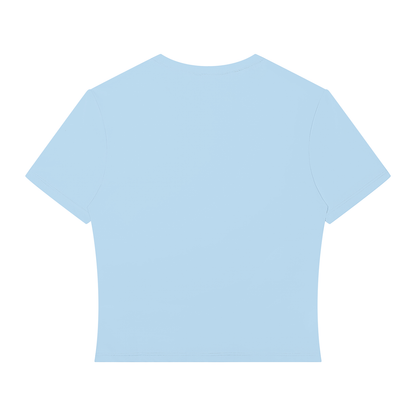 Women's Fitted Performance T-Shirt in sky blue, alternate angle