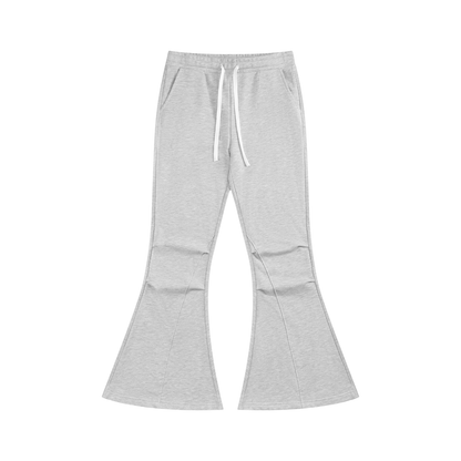 Women's Flared Sweatpants in flower gray
