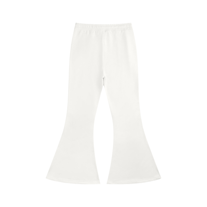 Women's Flared Sweatpants in white, alternate angle