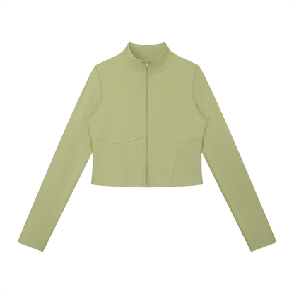Women's Full-Zip Sports Jacket in gray green