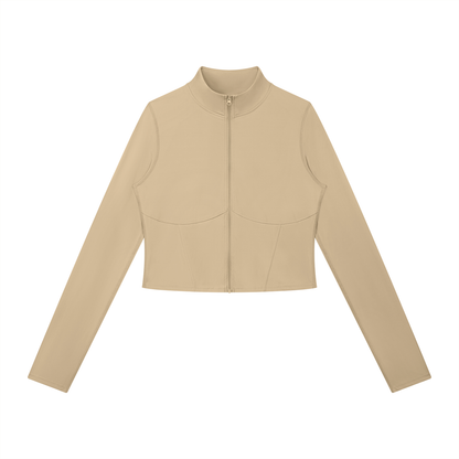 Women's Full-Zip Sports Jacket in khaki
