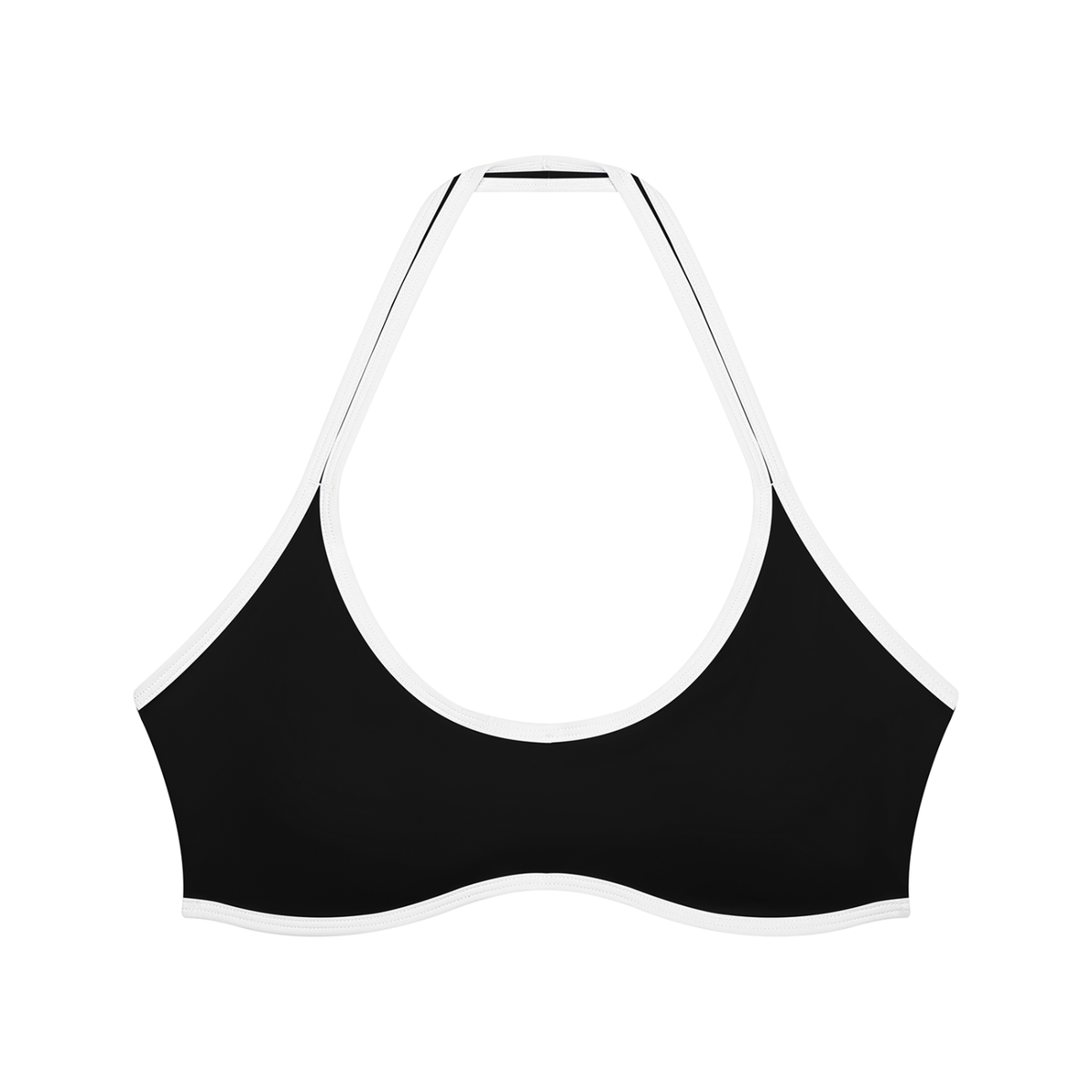 Women's Halter Color Block Yoga Sports Bra in black