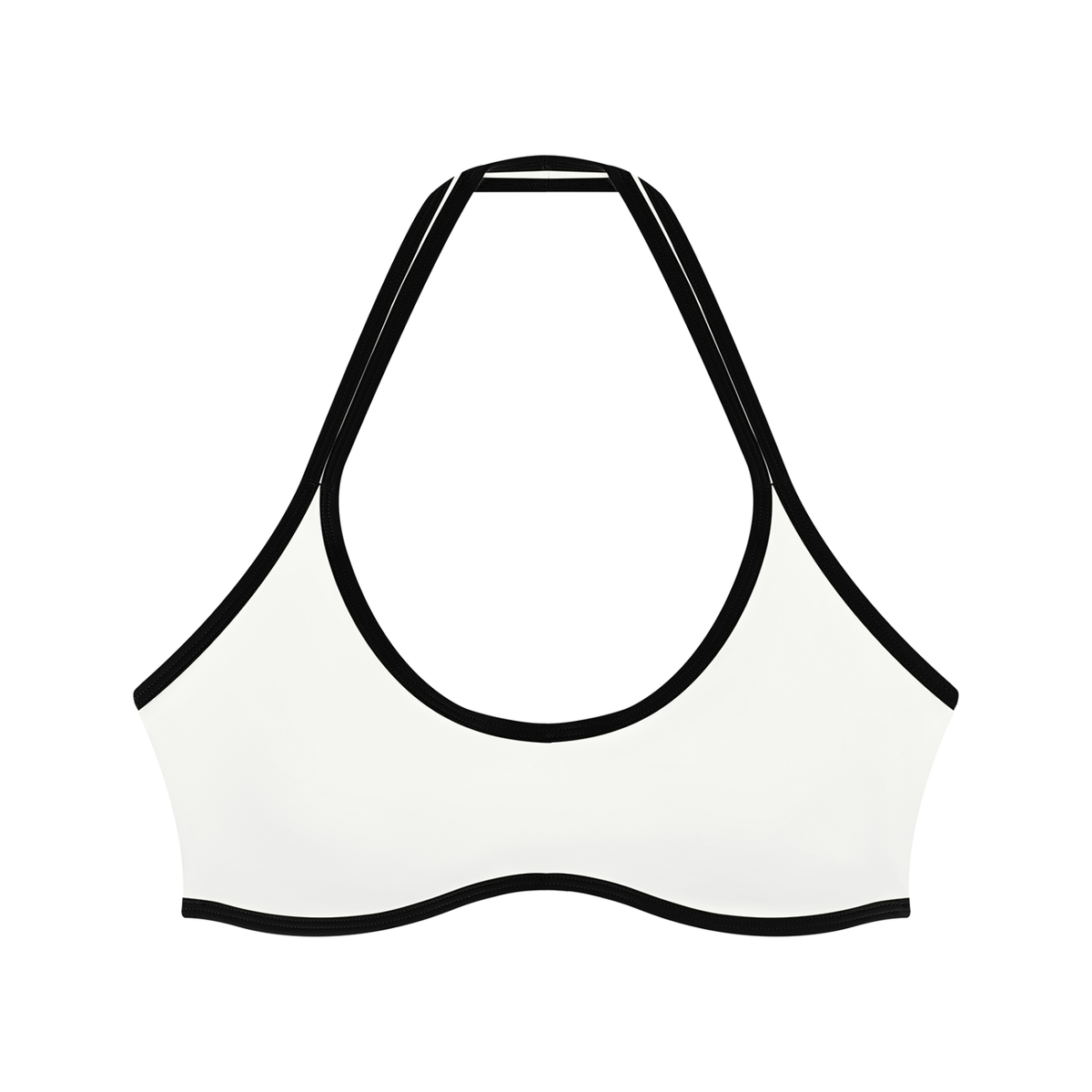 Women's Halter Color Block Yoga Sports Bra in white