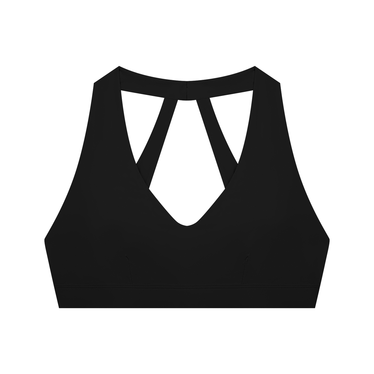 Women's Halter Cropped Sports Bra in black
