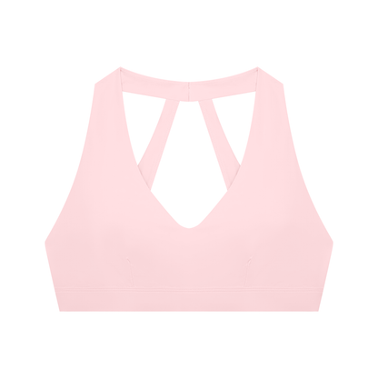 Women's Halter Cropped Sports Bra in pink