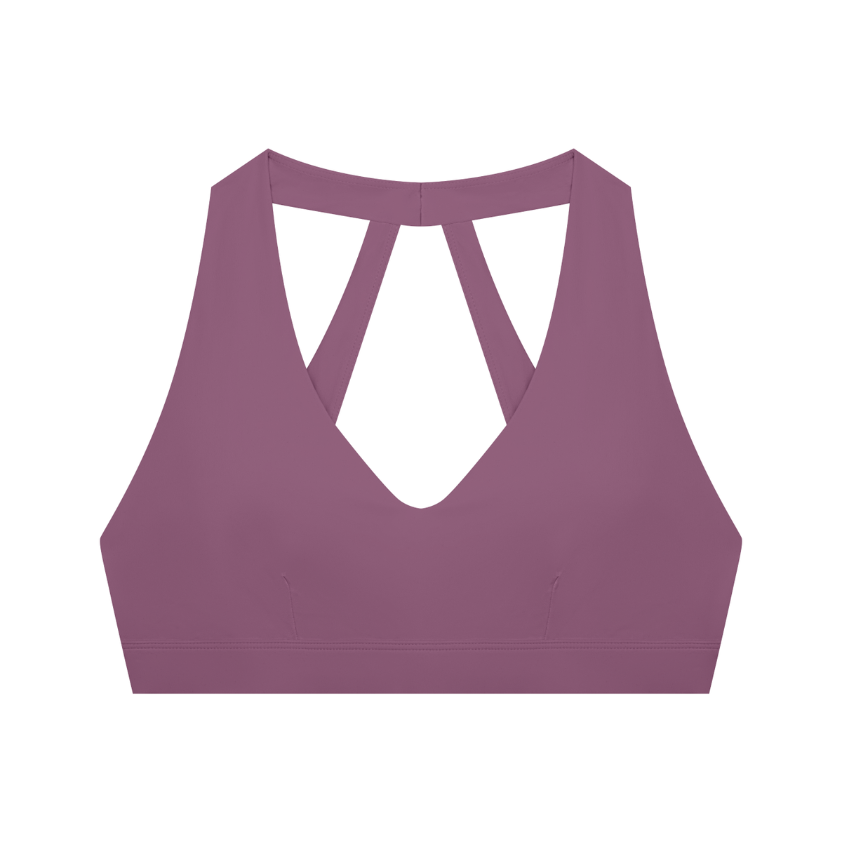Women's Halter Cropped Sports Bra in plum purple