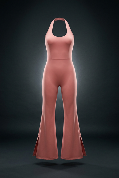 Women's Halter Flared Jumpsuit