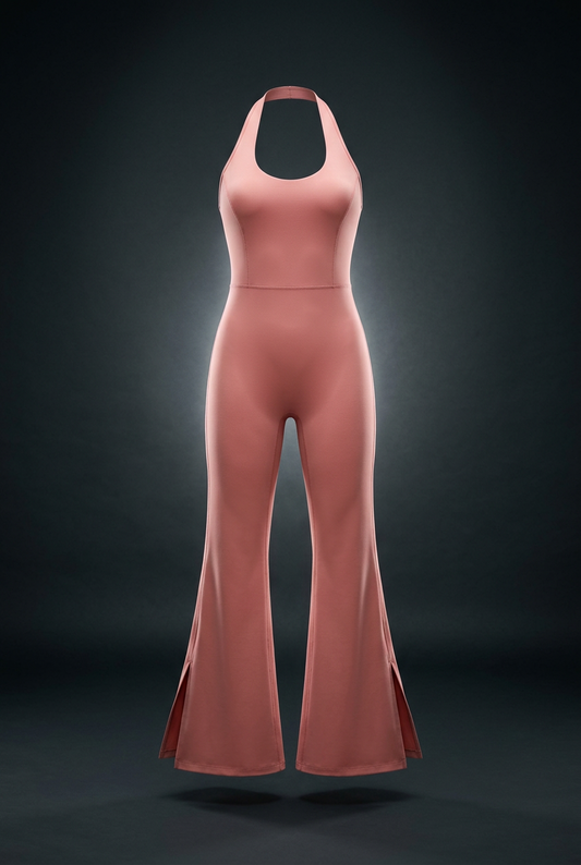 Women's Halter Flared Jumpsuit